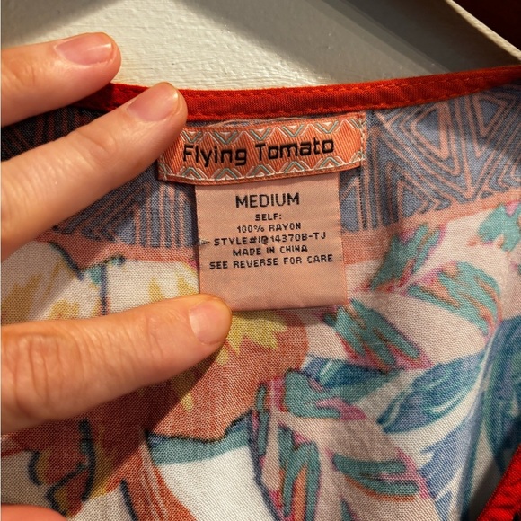 Flying Tomato Multicolor Floral Kimono medium boho colorful wrap long flowy - Picture 3 of 12